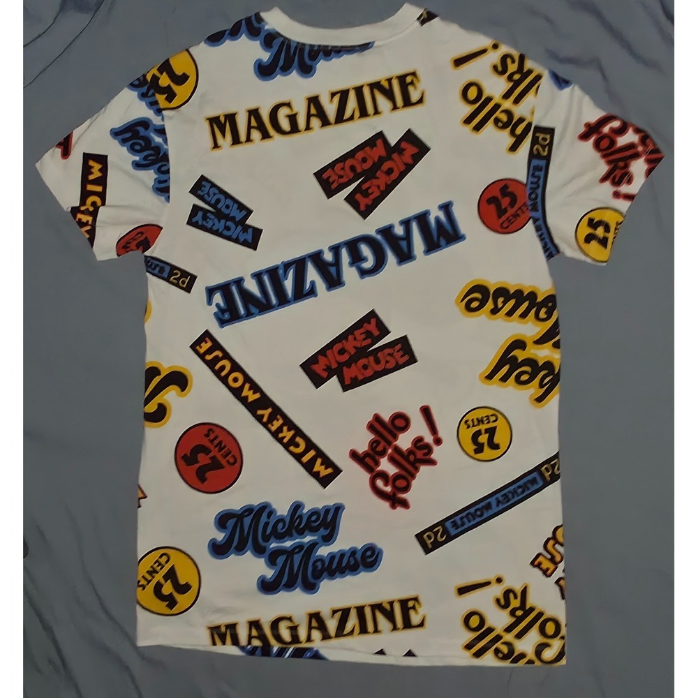 Disney Night Shirt Womens Size Large Mickey Mouse Magazine All Over Print AOP - Picture 5 of 7